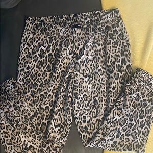 Aqua Leopard Print Pants